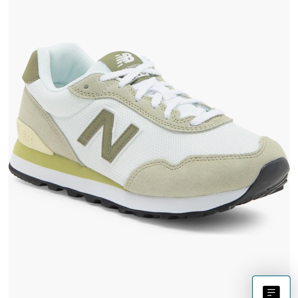 New Balance 515 Women’s 8.5 White and Olive Athletic Shoes